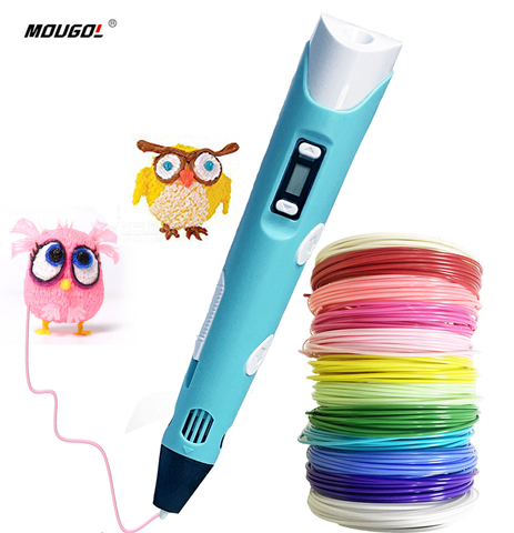 3D Printing Pen OLED Display With 12 Colorful PLA/ABS Filaments 3D Drawing Printer For Kids/Adults Creative Design Drawing ► Photo 1/6