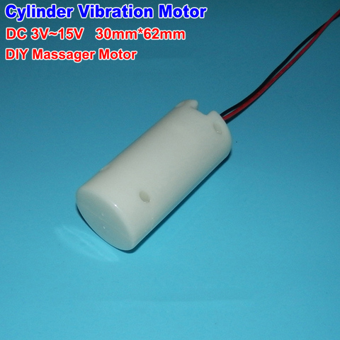 DC 5V-12V 6V 9V Micro Round 30mm Cylinder Mini Electric Strong Vibration Motor Vibrating Plastic Cover DIY Massager Toy ► Photo 1/2