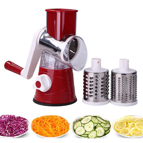 New ABS Multifunctional Manual Drum Cutter Slicer Hand Chopper Potato  Shredder