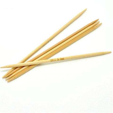 13cm Natural Bamboo DP Knitting Needle Hand Sewing Crochet Hook Set Weave DIY Sew Tools Accessories(UK Size 11/3.0mm) 5PCs/Set ► Photo 1/3