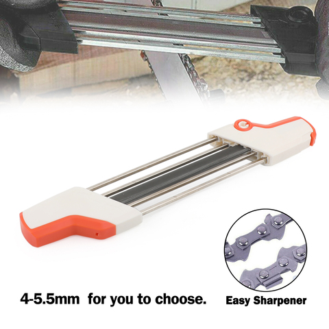 Artudatech 4mm / 4.8mm / 5.2mm /5.5mm 2 IN 1 Easy Chainsaw File Chain Sharpener Whetstone Kits For Stihl ► Photo 1/6