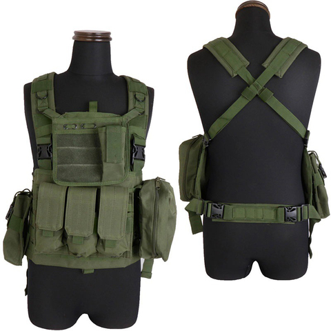 Hunting Tactical Combat Molle RRV Chest Vest Rig Military Paintball Harness Airsoft Vest With Magazin Pouch EDC Pack Accessories ► Photo 1/6