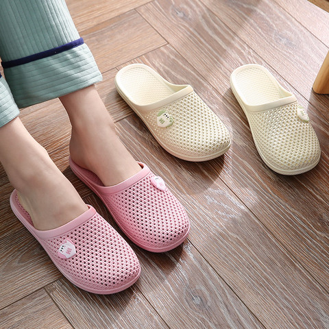 Female Home Slippers Close Toe Cut-out Summer Shoes Woman Fashion Slides Anti-slip Outside Ladies Beach Bathroom Slippers SH339 ► Photo 1/6