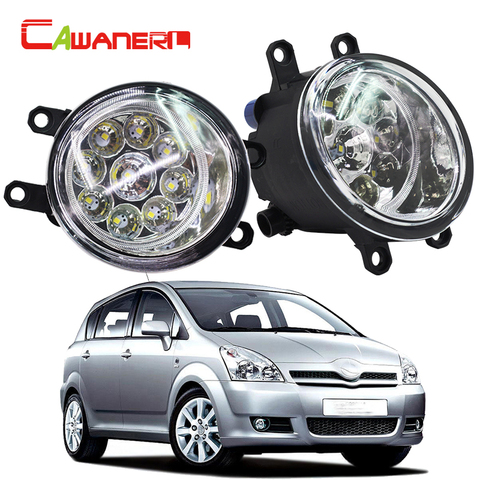 Cawanerl 2 X H8 H9 H11 Car LED Light Bulb Front Right + Left Fog Light DRL Daytime Running Light For Toyota Corolla Saloon Verso ► Photo 1/6