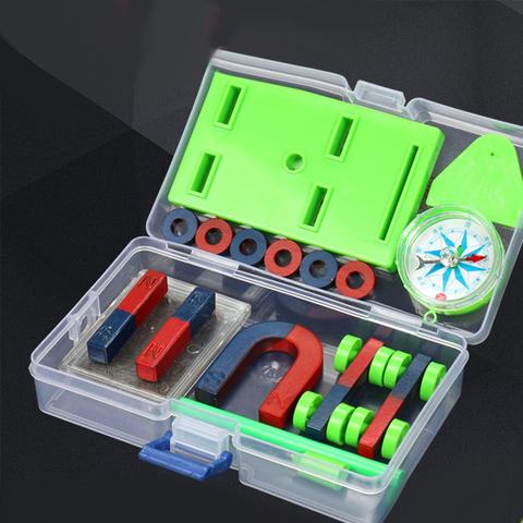 Manual DIY Bar Ring Horseshoe Compass Magnets Set Science Experiment Study Tool Kids Teach Training Toy ► Photo 1/6