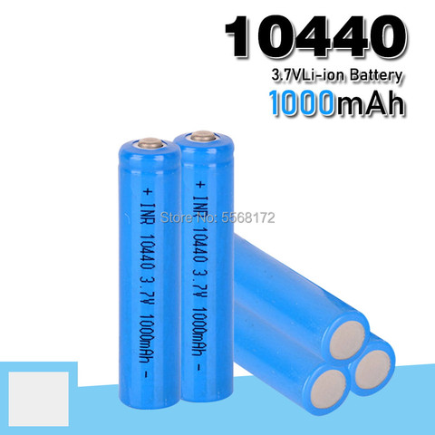 10440 AAA Size 3.7V 1000mAh 10440 Lithium Li-ion Battery Button Top For Radio Gamepad LED Light Flashlight Clock ► Photo 1/6