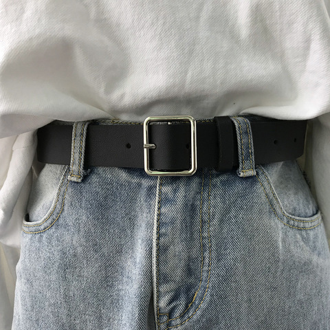 Ladies Jeans Belt,Pin Buckles Leisure Brass Buttons Belt Wild Stylish Belt 