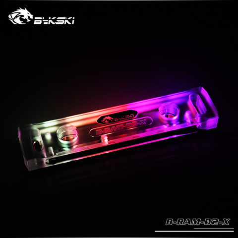 Bykski RAM Water Cooling Block use for Dual Channel 2pcs RAM Cooled / Copper Cooled RGB Radiator ► Photo 1/6