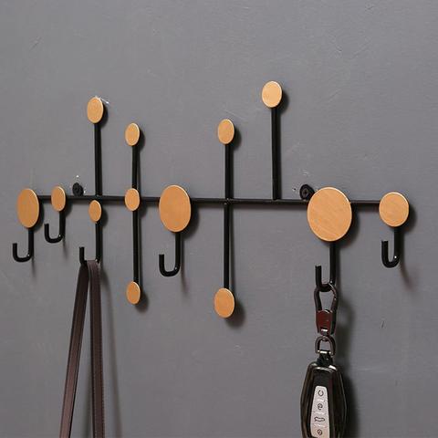 Polka Dot Wrought Iron Decorative Wall-mounted Key Holder Wall Storage Hook Iron Hook For Living Room Door Entrance Porch ► Photo 1/6