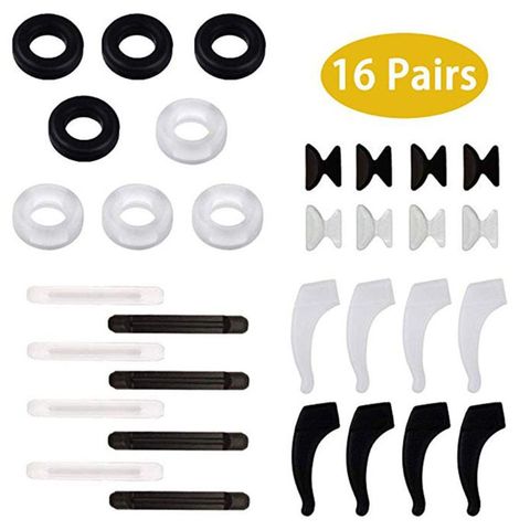 16 Pairs Silicone Anti-slip Round Eyeglass Retainers Nose Pads Ear Hooks Glasses T4MD ► Photo 1/6