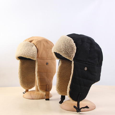 Warm Bomber Hats Earflap Russian Hat Men Women Ear Flap Winter Hat Windproof Cycling Skiing Winter Snow Hats ► Photo 1/6