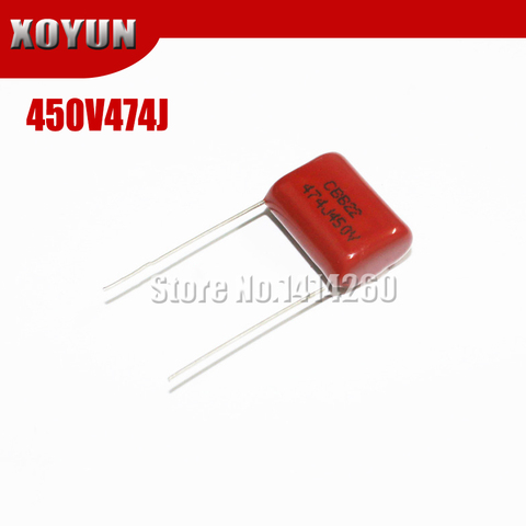 10PCS 450V474J 0.47UF 470NF Pitch 15mm 474J 450V CBB Polypropylene Film Capacitor ► Photo 1/1