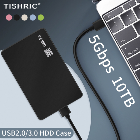 TISHRIC HDD Case USB 3.0/2.0 For SSD External Hard Disk Drive HDD Box/Enclosure Pocket 2.5 HD Optibay SATA to USB ► Photo 1/6