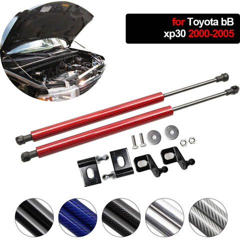 For Toyota bB xp30 2000-2005 For Scion xB 2004-2006 Front Hood Bonnet Modify Gas Struts Carbon Fiber Lift Support Shock Damper ► Photo 1/6