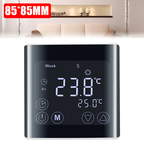 LCD Digital Thermostat Touchscreen Room Thermostat Underfloor Wall Heater ► Photo 1/6