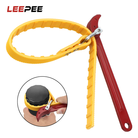 LEEPEE Chain Oil Filter Puller Strap Spanner Oil Filter Wrench Belt Wrench Oil Filter Adjustable Strap Opener ► Photo 1/6