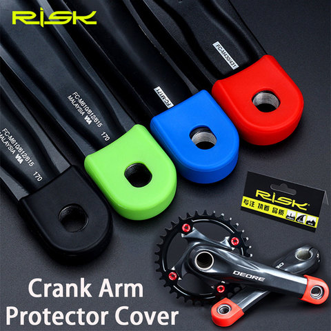 2pcs Silicone Bicycle Crank Arm Protector Cover Mountain Road Bike Universal Crankset Protective Caps MTB Cycling Accessories ► Photo 1/6