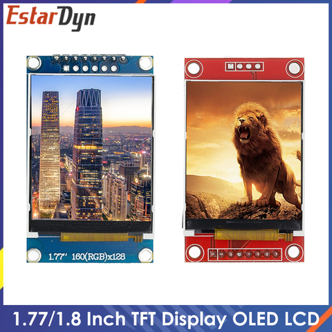 1.77 1.8 inch TFT LCD Module LCD Screen SPI serial 51 drivers 4 IO driver TFT Resolution 128*160 1.8 inch TFT interface ► Photo 1/6