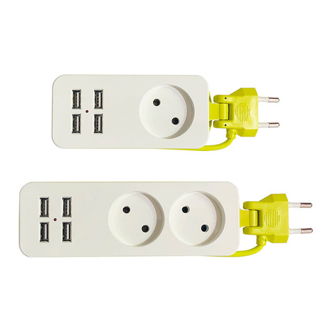 EU Plug USB Socket Power Strip Electric Socket Surge Protector Extension Sockets USB Smart Mobile Phone Wall Charger Desktop Hub ► Photo 1/6