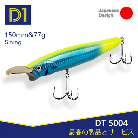 D1 Popper fishing lures top water floating&sinking wobblers 85mm/150mm High quality hard bait metal lips fishing tackle 2022 ► Photo 1/6