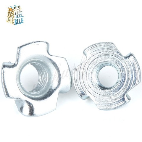 10/20Pcs M3 M4 M5 M6 M8 Zinc Plated Four Claws Nut Speaker Nut T-nut Blind Pronged Tee Nut Furniture ► Photo 1/2