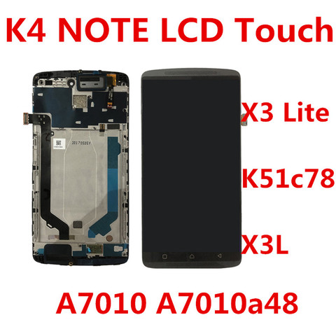black white For Lenovo K4 Note A7010 A7010a48 LCD Screen Display+Touch Panel Digitizer For Vibe X3 Lite K51c78 X3L Lcd Frame ► Photo 1/5