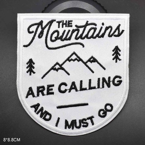 Mountains Outdoor Theme Iron On Patches Embroidered Clothes Patch For Clothing Clothes Stickers Garment Apparel Accessories ► Photo 1/2