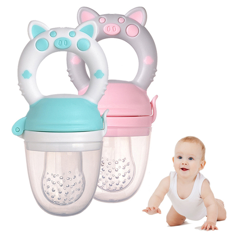 Silicone Fresh Food Nibbler Baby Feeder Kids boy girl Fruit Nipples Feeding Safe Infant Baby Supplies Nipple soother Bottles ► Photo 1/6