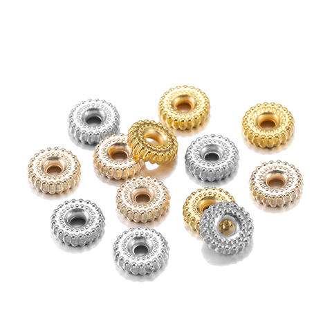 200pcs/lot 8mm Gold Rhodium CCB Material Spacers Loose Beads for Bracelet Necklace Jewelry Making Findings ► Photo 1/6