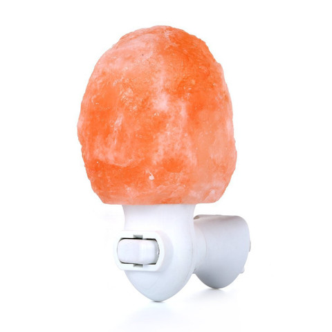 Himalayan Warm white Salt Lamp Natural Crystal Hand Carved Night Light Home Decor  Air Purifying with Plug Release negative ions ► Photo 1/6