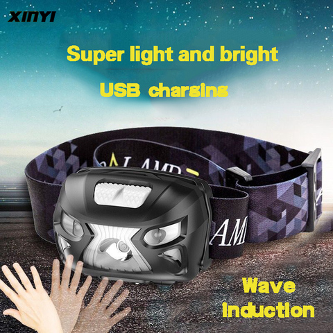 Powerfull Headlamp10000Lm  Rechargeable LED Headlight Body Motion Sensor Head Flashlight Camping Torch Light Lamp With USB ► Photo 1/6