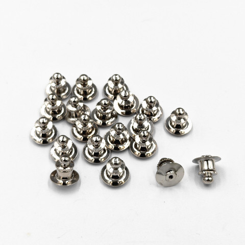 10/20/50pcs Metal Pins Keepers Safety Anti-lost Back Locking Clasp Jewelry Replacement Badges claspa for DIY Jewelry Making ► Photo 1/6