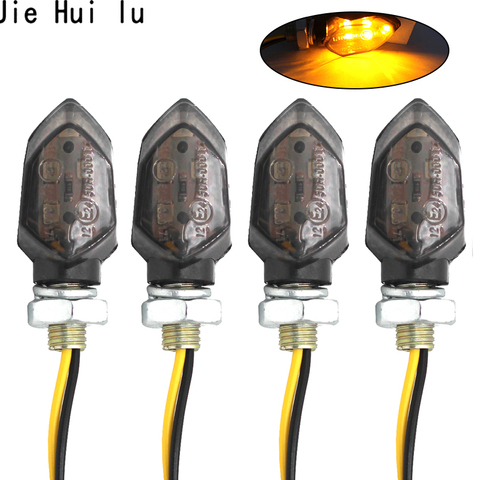 2pcs Mini Universal Motorcycle LED Turn Signal Indicators Light Amber Blinker Led Motorbike Super Bright Lamp ► Photo 1/5