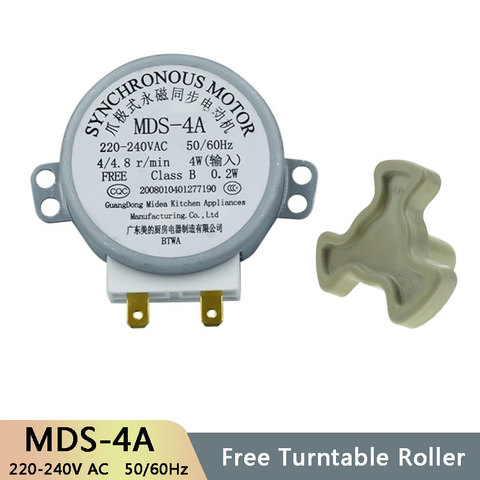 MDS-4A AC220-240V 4/4.8RPM Micro Turntable Synchronous Tray Motor Microwave Oven Accessories Spares Parts Core Coupling Clutch ► Photo 1/6