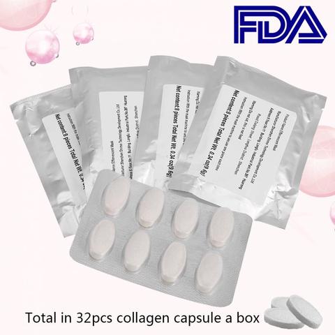 32Pcs Skin Whitening Lightening Collagen Capsule for Face Mask Fresh Fruit Machine Use Collagen Peptide Tablet Moisturization ► Photo 1/6