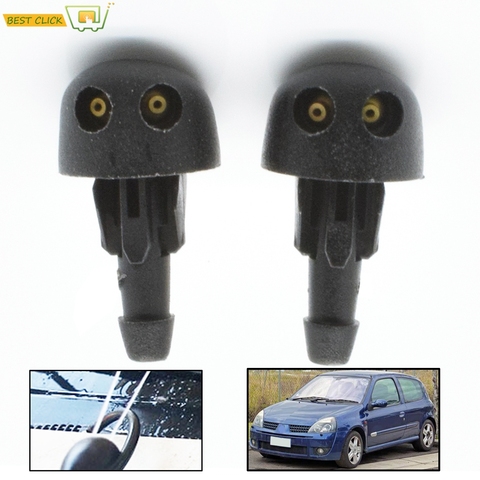 Misima OE# 7700413545 2Pcs Front Windscreen Wiper Washer Nozzle Jet For Renault Clio 2 1998 1999 2000 2001 2002 2003 2004 2005 ► Photo 1/5