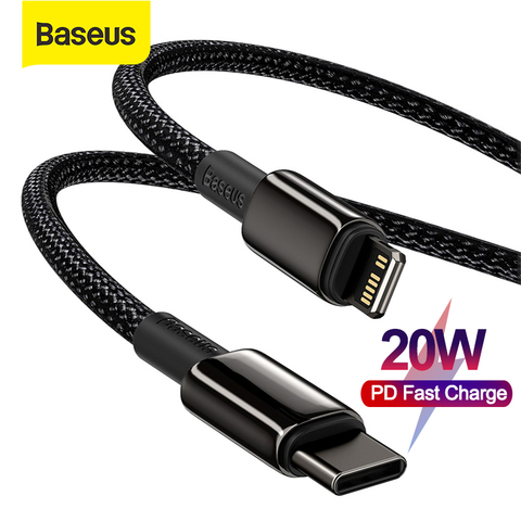 Baseus USB Type C Cable For iPhone 12 Pro Max PD 20W Fast Charge USB C For iphone 11 Pro 12 Mini Cable Fast Charging For Macbook ► Photo 1/6