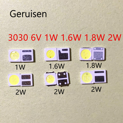 200pcs 3030 Backlight High Power LED DOUBLE CHIPS 1w 1.5W 2w 3V-3.6V 6v lextar JUFEI AOT Cool white PT30A66 TV ► Photo 1/6