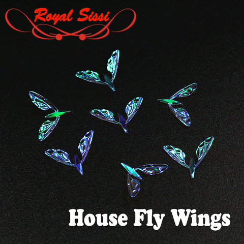 dry fly bionic rainbow film house flies wings artificial selected 10pairs clear grains lifelike insect wing fly tying materials ► Photo 1/6