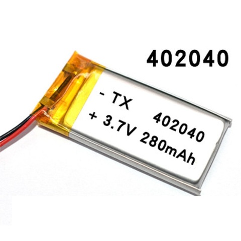 Rechargeable 3.7V 280mAh 402040 Battery Lipo cells Lithium Polymer Li-Po li ion Battery For MP3 MP4 Voice Recorder Wristband ► Photo 1/1