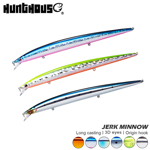 hunthouse 3pcs long jerkbait floating minnow lure 210mm 34g hard lures saltwater for sea bass hard fake bait fishing lure 2022 ► Photo 1/6