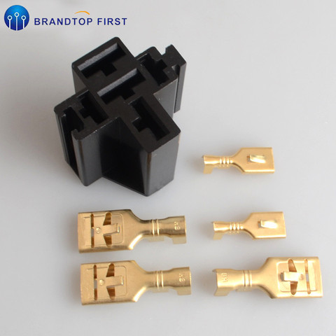 1Set Car Auto Vehicle 5 Pin Relay Socket Holder with 3pcs 9.5mm 2pcs 6.3mm Terminal ► Photo 1/6