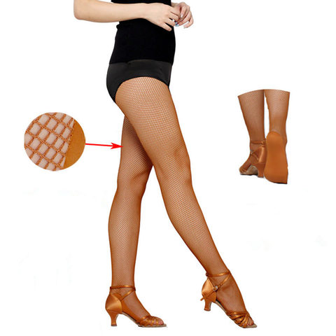 Women Sexy Fishnet Tights Mesh Pantyhose Ballroom & Latin Dance Elastic Sexy Stockings Large Size Female Nylon Stockings Hosiery ► Photo 1/6