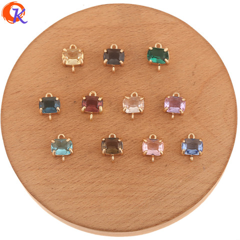 Cordial Design 50Pcs 9*13MM Jewelry Accessories/Hand Made/Crystal Connectors/Square Shape/Jewelry Making/DIY Earring Findings ► Photo 1/6