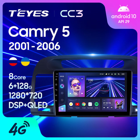 TEYES CC3 For Toyota Camry 5 XV 30 2001 - 2006 Car Radio Multimedia Video Player Navigation stereo GPS Android 10 No 2din 2 din dvd ► Photo 1/6