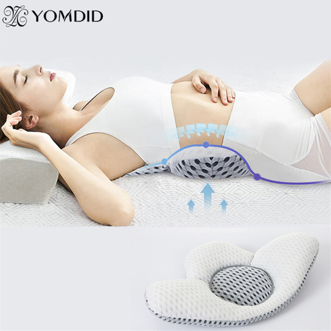 Buckwheat Sleep Pillow Bed Backrest Pillow Pregnant Women Pillow Waist Lumbar Support Spine Lumbar Disc Breathable Waist Cushion ► Photo 1/6