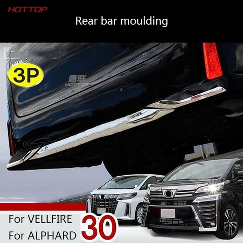 For Toyota Alphard Vellfire 30 Series 2015-2022 Rear Stainless Steel Surrounding Rear Bumper Decorative Strip ► Photo 1/6