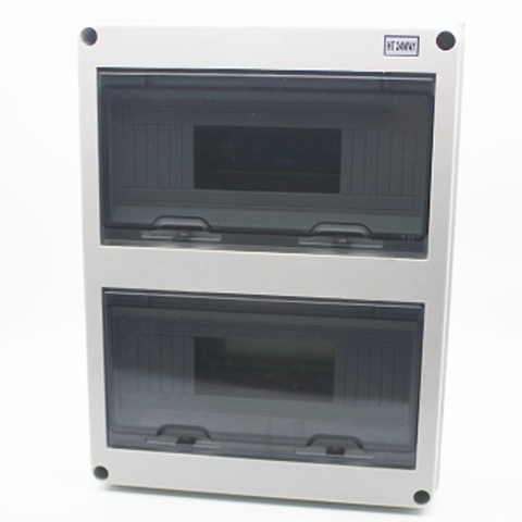 24 Way Plastic Electrical Distribution Box Waterproof MCB Box Enclosure Box Junction Box HT Series ► Photo 1/2
