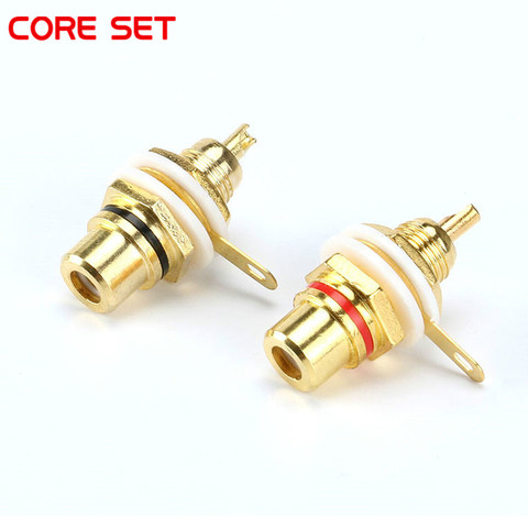 1 Pair RCA Connector RCA Female Socket Connector Chassis Panel Mount Adapter Audio Terminal Plug 3.5mm Plug AV Plug ► Photo 1/6