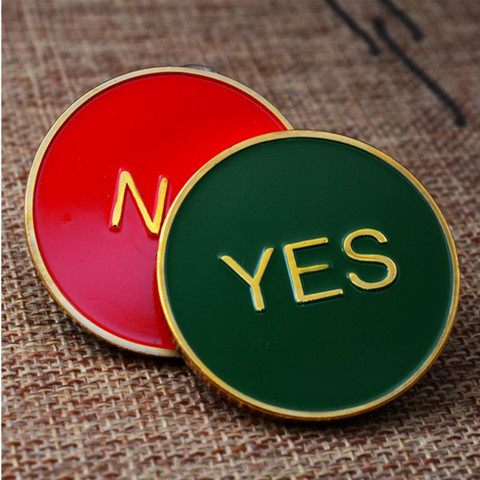 Yes/No Commemorative Lacquered Metal Badge Copper Coin Custom Crafts For Decision-making divination Game Coin New Challenge Coin ► Photo 1/1
